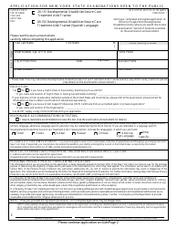 Form NYS-APP-20-151 (NYS-APP-20-152) Application for New York State Examinations Open to the Public - Developmental Disabilities Secure Care Treatment Aide Trainee - New York