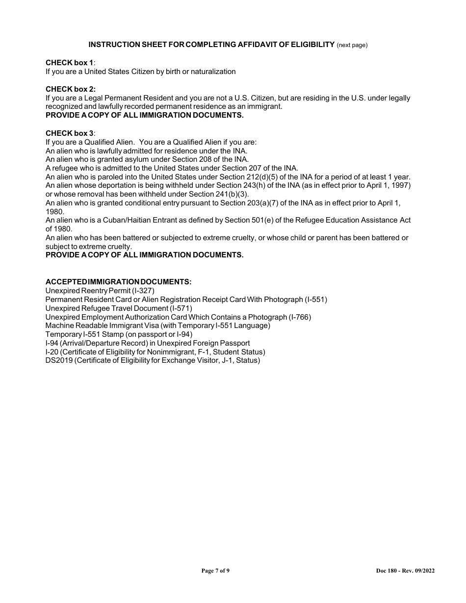 Form 180 Revision Application for General  Mechanical Contractors - South Carolina, Page 7