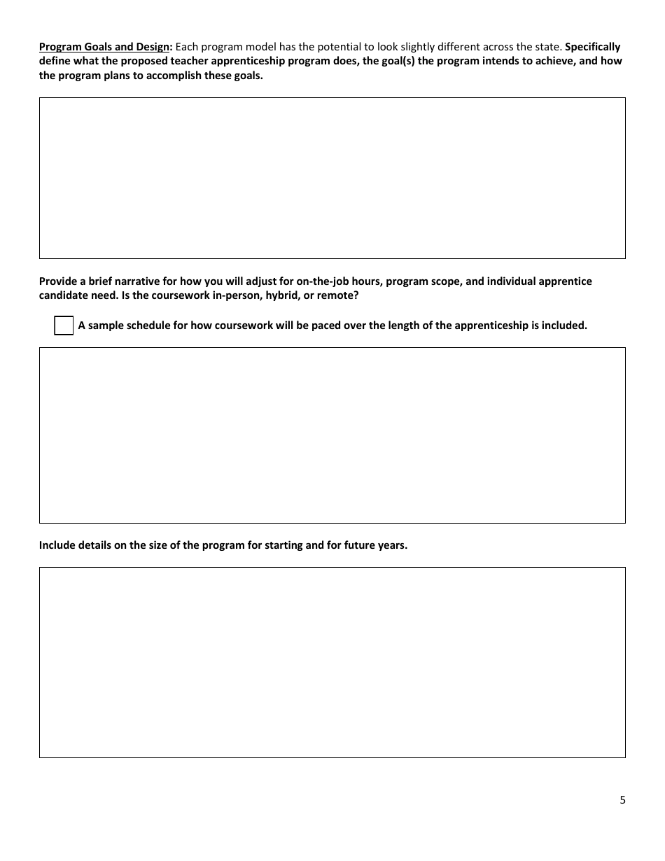 Tennessee Teacher Apprenticeship Application - Tennessee, Page 5