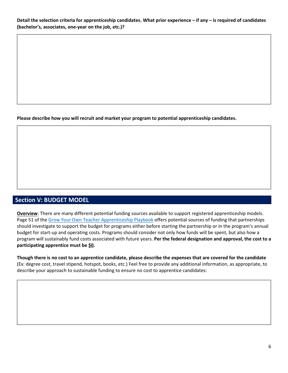 Tennessee Teacher Apprenticeship Application - Tennessee, Page 6