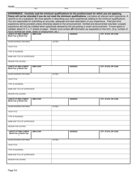 Application for Examination or Employment - Warren County, New York, Page 3