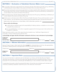 Form 782E Substitute Decision Maker Request Form - New Brunswick, Canada, Page 2