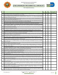 Fire Sprinkler Pre-submittal Checklist - Miami-Dade County, Florida, Page 2