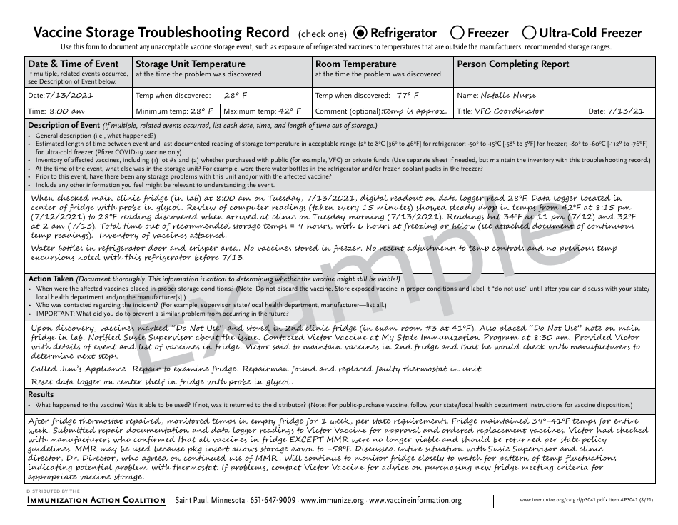Form F-670 Temperature Log for Refrigerator - Fahrenheit - Mississippi, Page 5