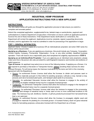 Document preview: Instructions for New Applicant - Industrial Hemp Program - Arizona
