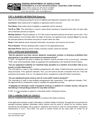Instructions for New Applicant - Industrial Hemp Program - Arizona, Page 2