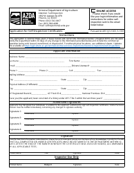 Document preview: Application for Self-inspection Certificates - Arizona