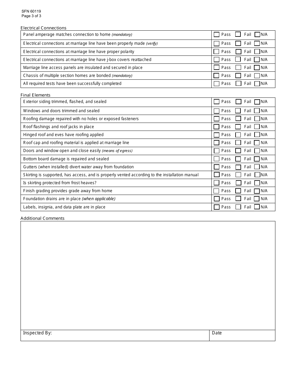 Form SFN60119 - Fill Out, Sign Online and Download Fillable PDF, North ...