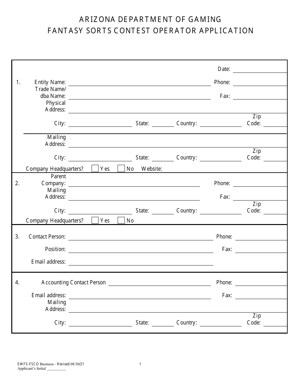 Fantasy Sorts Contest Operator Application - Arizona, Page 4