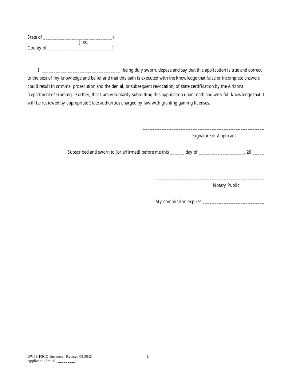 Fantasy Sorts Contest Operator Application - Arizona, Page 9