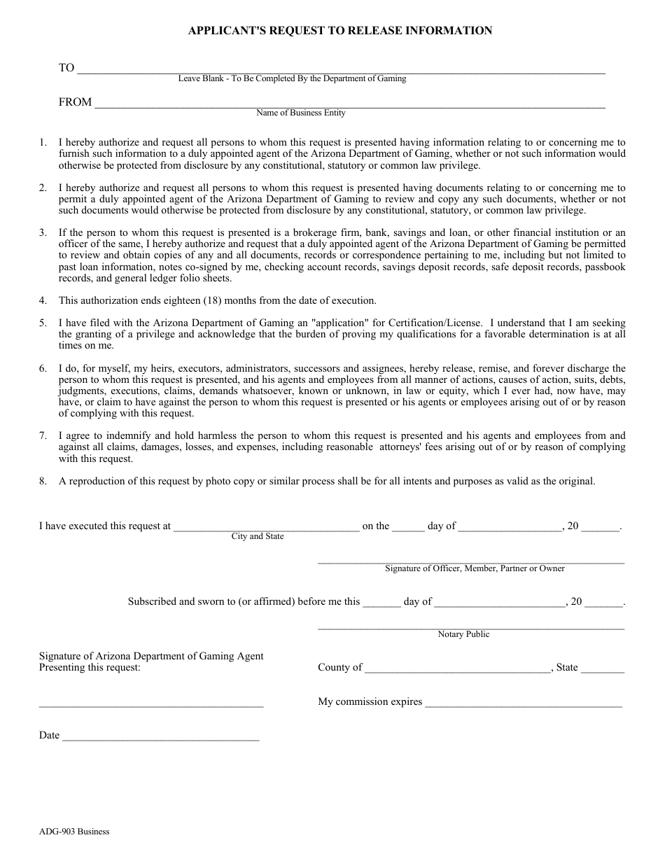 Management Services Provider  Management Company Application - Arizona, Page 10