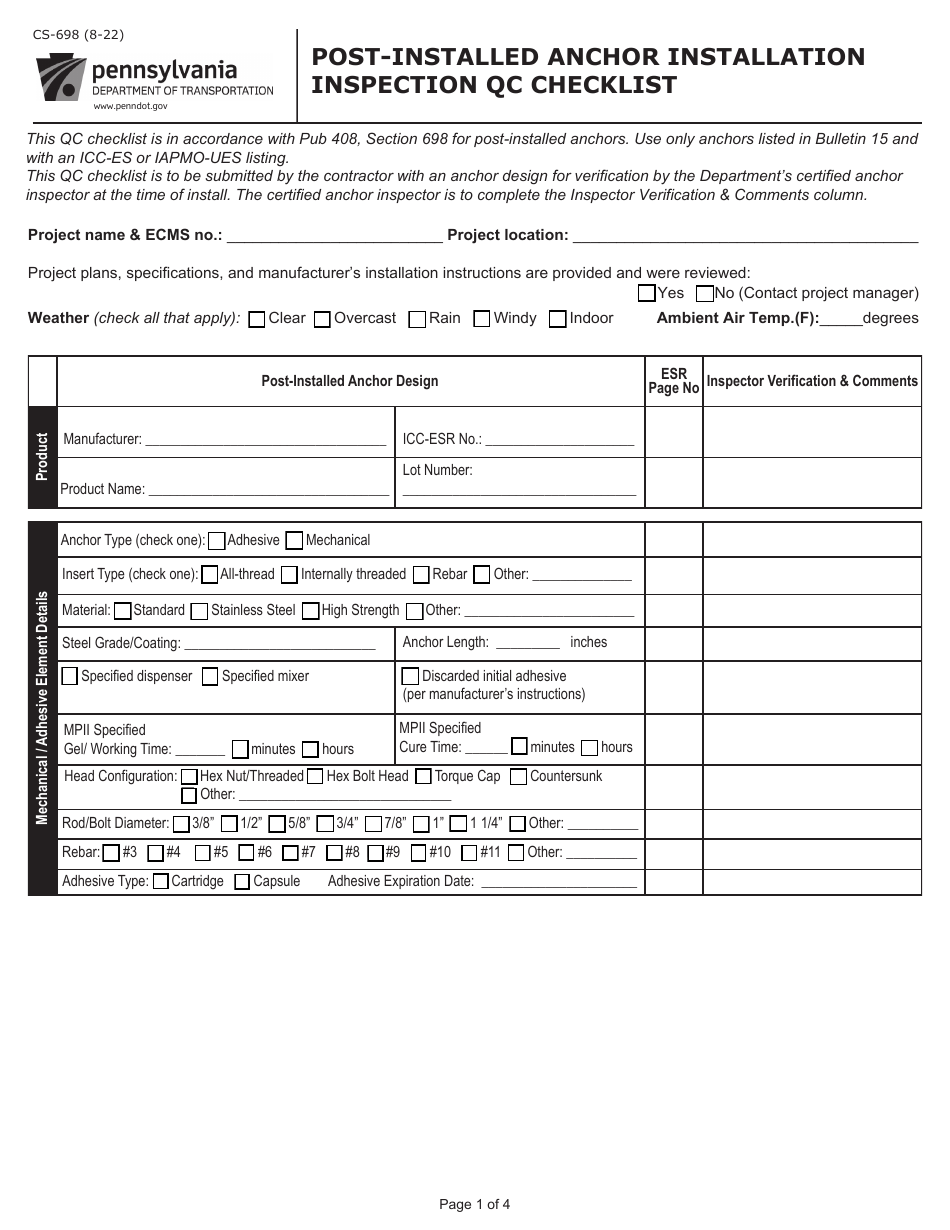Form CS698 Fill Out, Sign Online and Download Fillable PDF