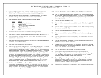 RC Form 111 Cumulative Occupational Dose History - Arkansas, Page 2