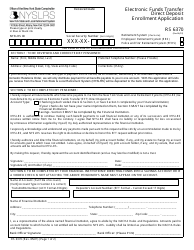 Form RS6370 Electronic Funds Transfer Direct Deposit Enrollment Application - New York