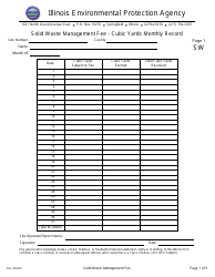 Form IL532 2049 (LPC448) Solid Waste Management Fee Forms - Illinois