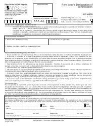 Document preview: Form RS6439 Pensioner's Designation of Beneficiaries - New York