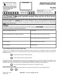 Form RS5535 Application for Internal Transfer of Membership - New York