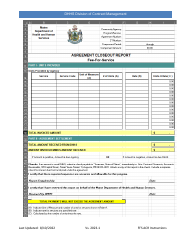 Instructions for Agreement Closeout Report - Fee-For-Service - Maine, Page 3