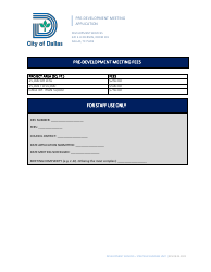 Pre-development Meeting Application - City of Dallas, Texas, Page 4
