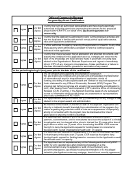 Program Applicant Certification - Office of Community Renewal - New York