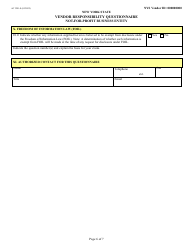 Form AC3291-S Vendor Responsibility Questionnaire - Not-For-Profit Business Entity - New York, Page 6