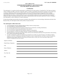 Form AC3291-S Vendor Responsibility Questionnaire - Not-For-Profit Business Entity - New York, Page 7