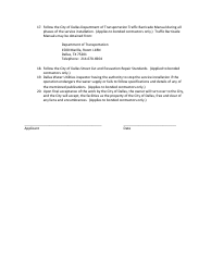 Attachement/Agreement to Water/Wastewater Service Permit Covering Installation of Commercial/Non-individual Owner Water Services - City of Dallas, Texas, Page 3