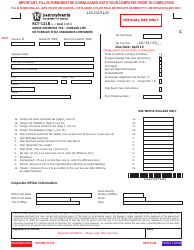 Form RCT-121B Gross Premiums Tax - Foreign Life or Foreign Title Insurance Companies - Pennsylvania