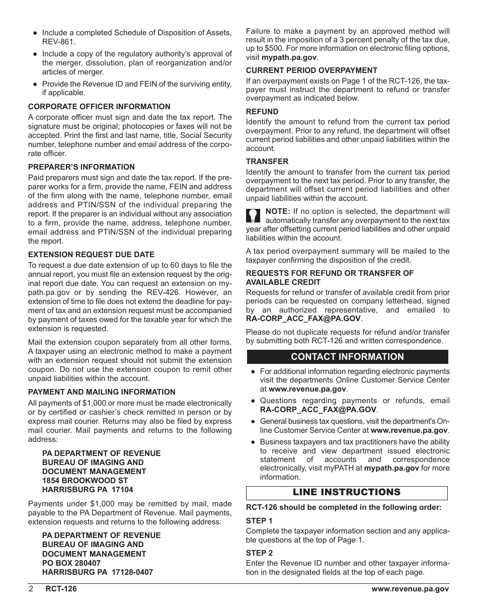 Form RCT-126 Membership Report - Electric Cooperative Corporations - Pennsylvania, Page 4