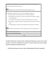 Substitute Form Vendor Registration Form - Rhode Island, Page 2