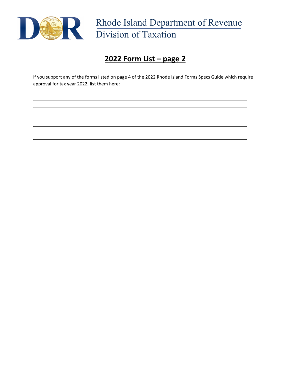 Substitute Form Vendor Registration Form - Rhode Island, Page 4