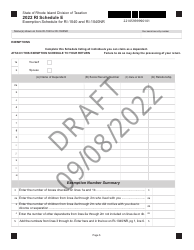 Form RI-1040 Resident Individual Income Tax Return - Draft - Rhode Island, Page 5