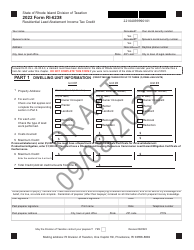 Form RI-6238 Residential Lead Abatement Income Tax Credit - Draft - Rhode Island