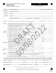 Form RI-1041 Fiduciary Income Tax Return - Draft - Rhode Island