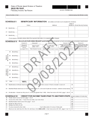 Form RI-1041 Fiduciary Income Tax Return - Draft - Rhode Island, Page 2