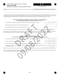 Form RI-1120F Business Corporation Supplemental Schedule - Draft - Rhode Island
