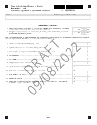 Form RI-1120F Business Corporation Supplemental Schedule - Draft - Rhode Island, Page 3