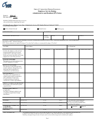 Form PER-127 Employee Service Rating Administrative and Residual (P5) Union - Connecticut