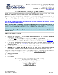 Form 0505RCCD-012 Non-criminal Justice (Civil) Application - Nevada