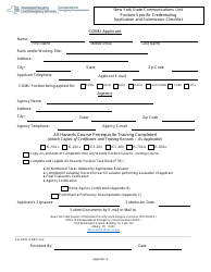 Document preview: Appendix A Communications Unit Position-Specific Credentialing Application and Submission Checklist - New York