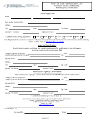 Document preview: Appendix B Communications Unit Position-Specific Credentialing Home Agency Certification - New York