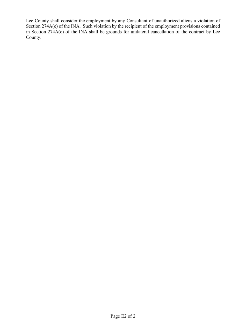 professional Services Agreement (Psa) - Annual Project - Lee County, Florida, Page 8