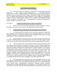 Document preview: Design-Build Agreement Construction Phase Amendment - Lee County, Florida