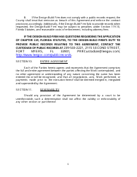 Design-Build Agreement Construction Phase Amendment - Lee County, Florida, Page 5