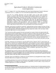 Form SFN59481 Agricultural Products Utilization Commission Grant Application - North Dakota