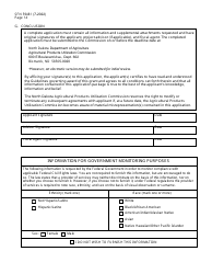 Form SFN59481 Agricultural Products Utilization Commission Grant Application - North Dakota, Page 14