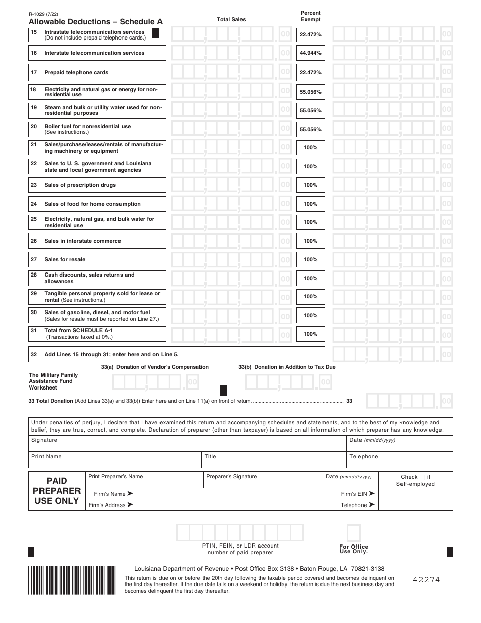 Form R-1029 - Fill Out, Sign Online and Download Fillable PDF ...