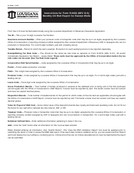 Document preview: Instructions for Form R-9054, SEV O-5 Monthly Oil Well Report for Exempt Wells - Louisiana