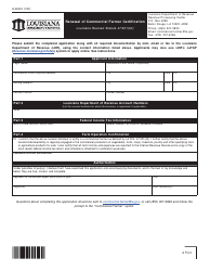 Document preview: Form R-80002 Renewal of Commercial Farmer Certification - Louisiana