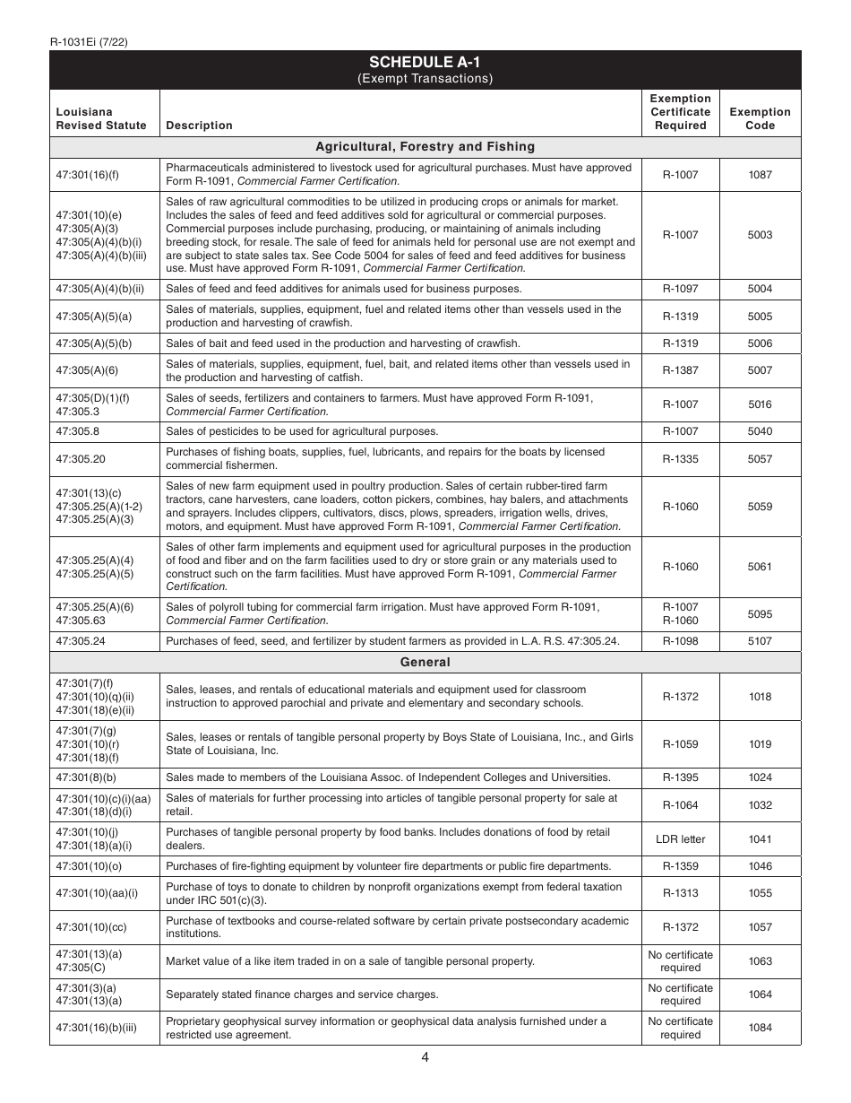Instructions for Form R-1031E Electronic Direct Marketer Sales Tax Return - Louisiana, Page 4